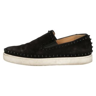 クリスチャンルブタン(Christian Louboutin)のCHRISTIAN LOUBOUTIN クリスチャンルブタン PIK BOAT ピックボート スタッズ スウェード ローカットスニーカー スリッポン ブラック(スニーカー)