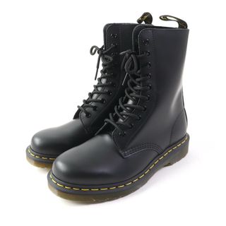 ドクターマーチン(Dr.Martens)の未使用品★Dr.Martens ドクターマーチン 1490 10ホール サイドZIP レースアップ レザー ブーツ ブラック UK6 箱付き ユニセックス◎(ブーツ)