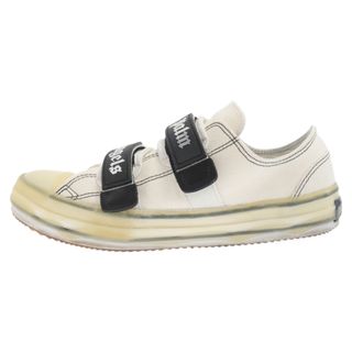 Palm Angels パームエンジェルス VELCRO VULCANIZED SNEAKER PWIE9-264 クロ バルカナイズド キャンバス ローカットスニーカー ホワイト/ブラック(スニーカー)