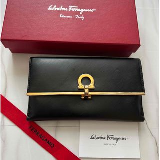 サルヴァトーレフェラガモ(Salvatore Ferragamo)の406 美品 Ferragamo サルヴァトーレフェラガモ 2つ折り 長財布(財布)