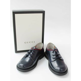 グッチ(Gucci)の【新入荷!】新品 未使用品▼グッチ/GUCCI▼15.3cm(24) フォーマルシューズ/靴 紺×赤 箱付 フォーマル 入学式 卒園式 結婚式 七五三 冠婚葬祭 発表会 謝恩会 子供 キッズ kids 男の子 fml 815042(その他)