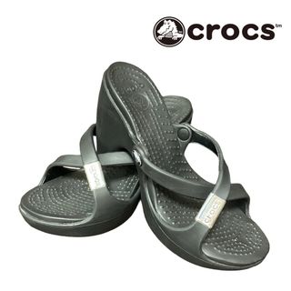 クロックス(crocs)の【超美品】crocs cyprus クロックス　サイプラス　ヒールサンダル　w4(サンダル)