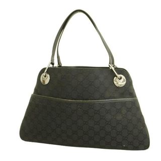 グッチ(Gucci)の【4id4542】グッチ トートバッグ/GGキャンバス/121023/キャンバス/ブラック/シルバー金具 【中古】 レディース(トートバッグ)