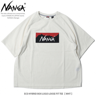 ナンガ(NANGA)のNANGA ナンガ　エコハイブリッド　ボックスロゴティー　Tシャツ　ホワイト　白(シャツ)