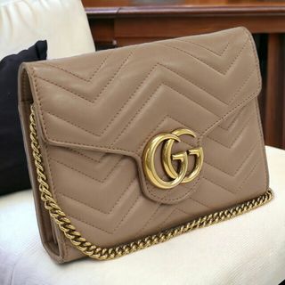 グッチ(Gucci)のグッチ GUCCI 斜め掛け ショルダーバッグ レディース 474575 GGマーモント キルティングミニバッグ(ショルダーバッグ)