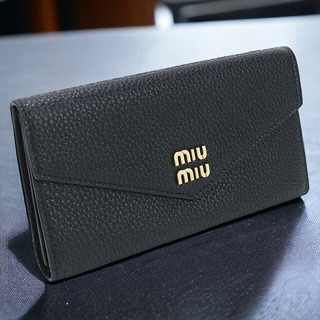 ミュウミュウ(miumiu)のミュウミュウ MIUMIU(OUTLET) 長財布 レディース 5MH024 2DT7 F0002 ヴィッテロダイノレザー長財布(財布)