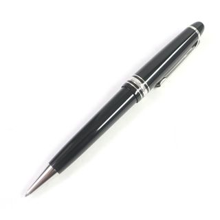 モンブラン(MONTBLANC)の極美品□MONTBLANC モンブラン 114185 マイスターシュテュック ホワイトスター ツイスト式 ボールペン ブラック シルバー 箱・ケース付き ドイツ製 メンズ 筆記確認済み(ペン/マーカー)