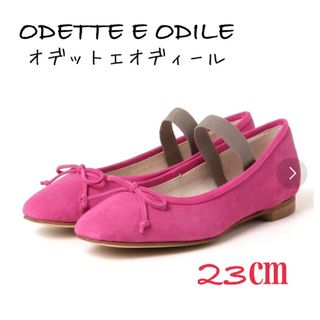 オデットエオディール(Odette e Odile)の【美品】オデットエオディール　バレエシューズ　ピンク　ストラップ付き　 レザー(バレエシューズ)