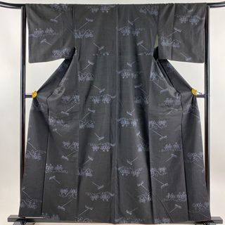 紬 身丈160cm 裄丈64.5cm 正絹 秀品 【中古】(着物)