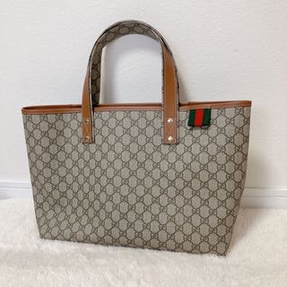 グッチ(Gucci)の【極美品】GUCCI トートバッグ　シェリーライン　GG ビジネス　A4(トートバッグ)