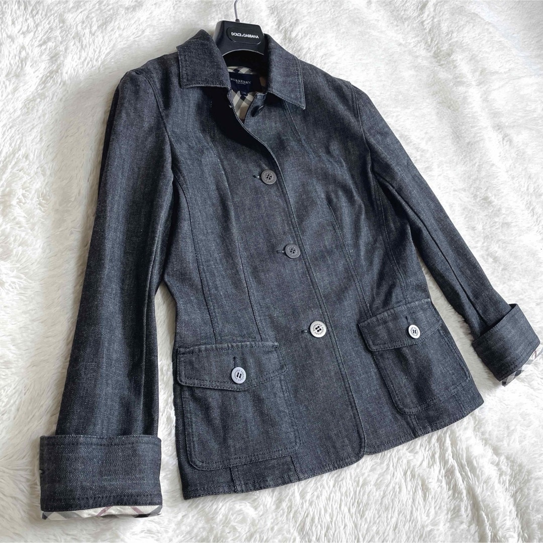 美品 BURBERRY LONDON ノバチェック デニムジャケット Lサイズ 美品 BURBERRY LONDON ノバチェック デニムジャケット Lサイズ