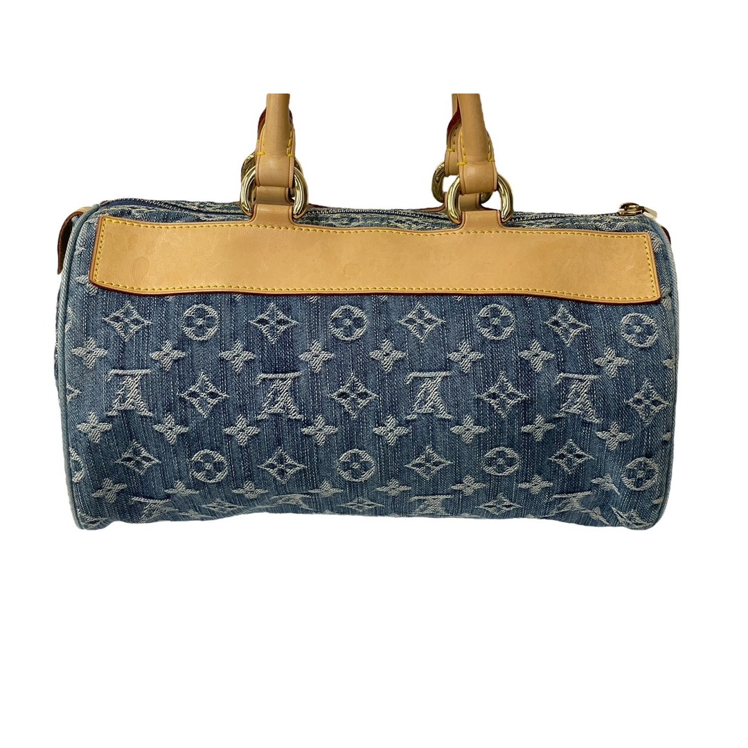 LOUIS VUITTON ルイヴィトン ハンドバッグ ネオスピーディ M95019 モノグラムデニム ゴールド金具 美品 中古 64001 LOUIS VUITTON ルイヴィトン ハンドバッグ ネオスピーディ M95019 モノグラムデニム ゴールド金具 美品 中古 64001