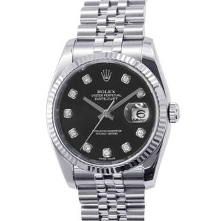 ロレックス(ROLEX)のロレックス デイトジャスト 116234G ROLEX 腕時計 黒文字盤(腕時計(アナログ))