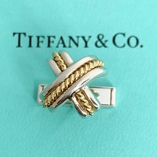 ティファニー(Tiffany & Co.)のティファニー シグネチャークロス カフス コンビ K18 シルバー dz1(カフリンクス)