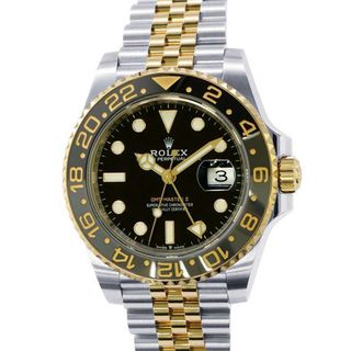 ロレックス(ROLEX)のロレックス GMTマスター2 16713 ROLEX 腕時計 黒文字盤(腕時計(アナログ))