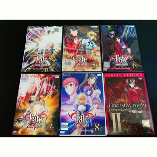 Fate/stay night アニメDVDレンタル落ち6点セット！