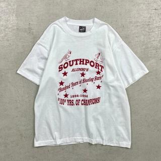 90年代 USA製 SOUTH PORT カレッジプリント Tシャツ 記念Tシャツ メンズL(Tシャツ/カットソー(半袖/袖なし))