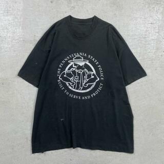 90年代 THE PENNSYLVANIA STATE POLICE プリントTシャツ メンズ2XL相当(Tシャツ/カットソー(半袖/袖なし))