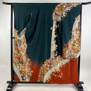 振袖 身丈160cm 裄丈65cm 正絹 逸品 【中古】(着物)