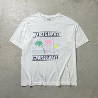 90年代 ACAPULCO PALM・BEACH スーベニアプリントTシャツ メンズXL(Tシャツ/カットソー(半袖/袖なし))