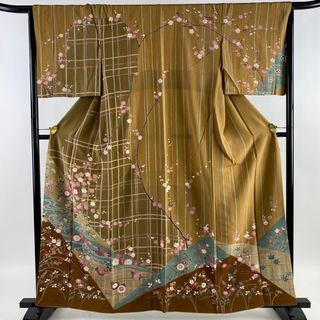 訪問着 身丈160cm 裄丈65cm 正絹 名品 【中古】(着物)