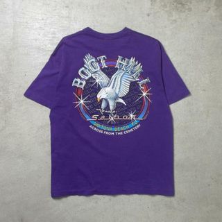 90年代 USA製 BOOT HILL SALOON バー バイク プリントTシャツ ポケT メンズXL(Tシャツ/カットソー(半袖/袖なし))