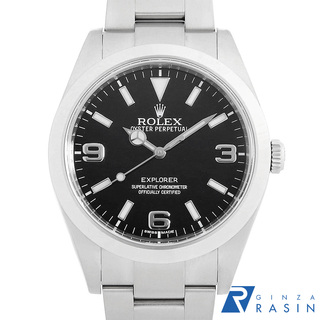 ロレックス(ROLEX)のロレックス エクスプローラーI 前期型 ブラックアウト 214270 ブラック ランダム番 メンズ 中古 腕時計(腕時計(アナログ))
