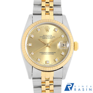 ロレックス(ROLEX)のロレックス デイトジャスト 10Pダイヤ 68273G シャンパン X番 ボーイズ(ユニセックス) 中古 腕時計(腕時計(アナログ))