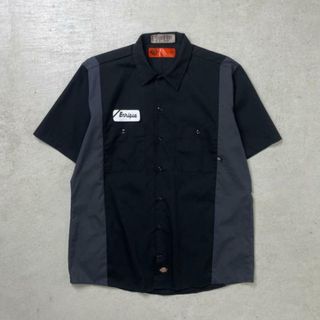 ディッキーズ(Dickies)のDickies ディッキーズ  ワークシャツ 半袖シャツ 企業ロゴワッペン メンズL(シャツ)