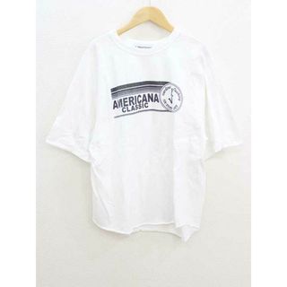 アメリカーナ(AMERICANA)の‡AMERICANA/アメリカーナ‡アパリトモン別注HALFSLEEVETシャツ/半袖 ホワイト/白 レディース 【中古】 夏 105032(Tシャツ(半袖/袖なし))