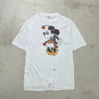 80年代 USA製 Disney ディズニー ミニーマウス キャラクターTシャツ Tワンピ レディース(Tシャツ(半袖/袖なし))