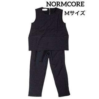 NORMCORE ブラック　ストライプ　 ノースリーブシャツ　パンツ　Mサイズ