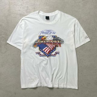 90年代 USA製 Proud To Be AMERICAN イーグル アメリカ 星条旗 プリントTシャツ メンズXL(Tシャツ/カットソー(半袖/袖なし))