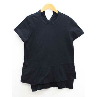 コムデギャルソン(COMME des GARCONS)の‡tricot COMME des GARCONS/トリココムデギャルソン‡レイヤード風Tシャツ/半袖 ブラック/黒 レディース L 【中古】夏 504032(Tシャツ(半袖/袖なし))