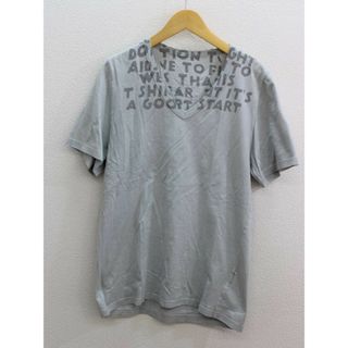 ‡Martin Margiela/マルタン・マルジェラ‡プリントカットソー/Tシャツ/半袖 ライトグレー レディース  S【中古】 夏 124022(Tシャツ(半袖/袖なし))