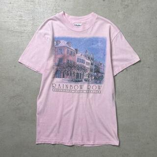 90年代 USA製 RAINBOW ROW スーベニアプリント Tシャツ アート ART メンズM(Tシャツ/カットソー(半袖/袖なし))