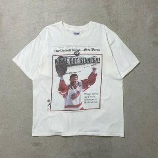 90年代 NHL DETROIT REDWINGS STANLEY CUP 1997 プリントTシャツ メンズXL(Tシャツ/カットソー(半袖/袖なし))