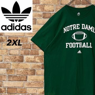 アディダス(adidas)のアディダス　Tシャツ　ビッグシルエット　グリーン　ビッグプリント　2XL(Tシャツ/カットソー(半袖/袖なし))