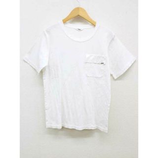 【夏物 新入荷】‡FITH/フィス‡ポケットTシャツ/カットソー/半袖 ホワイト/白 レディース  【中古】夏 125042(Tシャツ(半袖/袖なし))