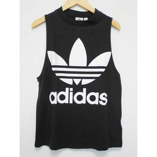 アディダス(adidas)の△adidas/アディダス△プリントノースリーブカットソー/Tシャツ/クルーネック/ワンポイント/ロゴ　ブラック×ホワイト/黒×白　 レディース 　S　【中古】  夏 306022(Tシャツ(半袖/袖なし))