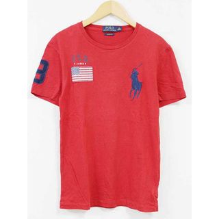 ラルフローレン(Ralph Lauren)の【夏物 新入荷】☆POLO RALPH LAUREN/ポロラルフローレン☆ビッグポニー刺?Tシャツ/カットソー/Tシャツ半袖/カジュアル レッド/赤 レディース XS【中古】夏 715042(Tシャツ(半袖/袖なし))