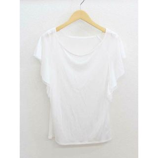 ▲Spick & Span/スピックアンドスパン▲袖フリルカットソー/Tシャツ/フレンチスリーブ ホワイト/白 レディース 【中古】 夏 027022(Tシャツ(半袖/袖なし))