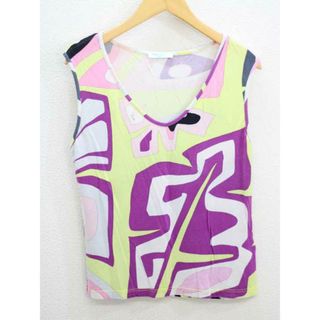 EMILIO PUCCI - 【Fashion THE SALE】‡EMILIO PUCCI/エミリオプッチ‡プッチ柄カットソー/ノースリーブ マルチカラー レディース S【中古】夏 225032