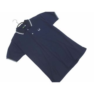 フレッドペリー(FRED PERRY)のFRED PERRY フレッドペリー ロゴ ポロシャツ sizeM/紺 ■◆ メンズ(ポロシャツ)