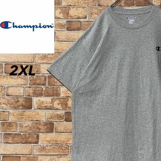 チャンピオン(Champion)のチャンピオン　Tシャツ　ビッグシルエット　刺繍ロゴ　ワンポイント　グレー　2XL(Tシャツ/カットソー(半袖/袖なし))
