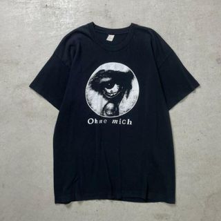 90年代 UNKNOWN ohne mich プリントTシャツ eye ハーケンクロイツ メンズL-XL相当(Tシャツ/カットソー(半袖/袖なし))