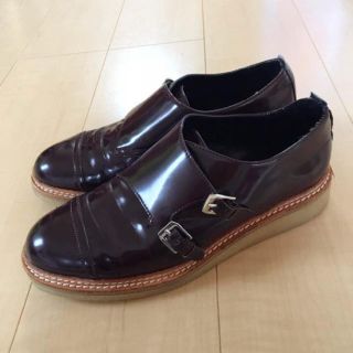 ザラ(ZARA)のZARA モンクストラップシューズ 38(ローファー/革靴)