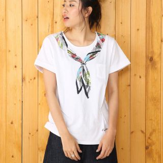 ロデオクラウンズワイドボウル(RODEO CROWNS WIDE BOWL)のロデオクラウンズ☆スカーフ柄Tシャツ(Tシャツ(半袖/袖なし))