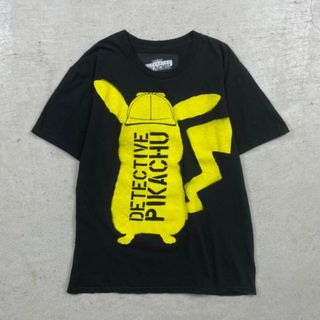 POKEMON ポケモン 名探偵ピカチュウ キャラクタープリントTシャツ メンズM レディース(Tシャツ/カットソー(半袖/袖なし))