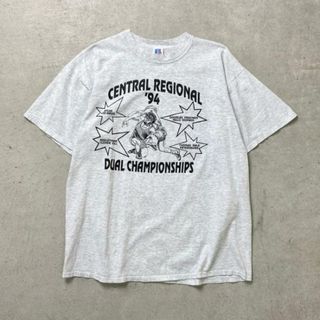 90年代 USA製 RUSSELL ATHLETIC ラッセル プリントTシャツ カレッジ レスリング メンズXL(Tシャツ/カットソー(半袖/袖なし))